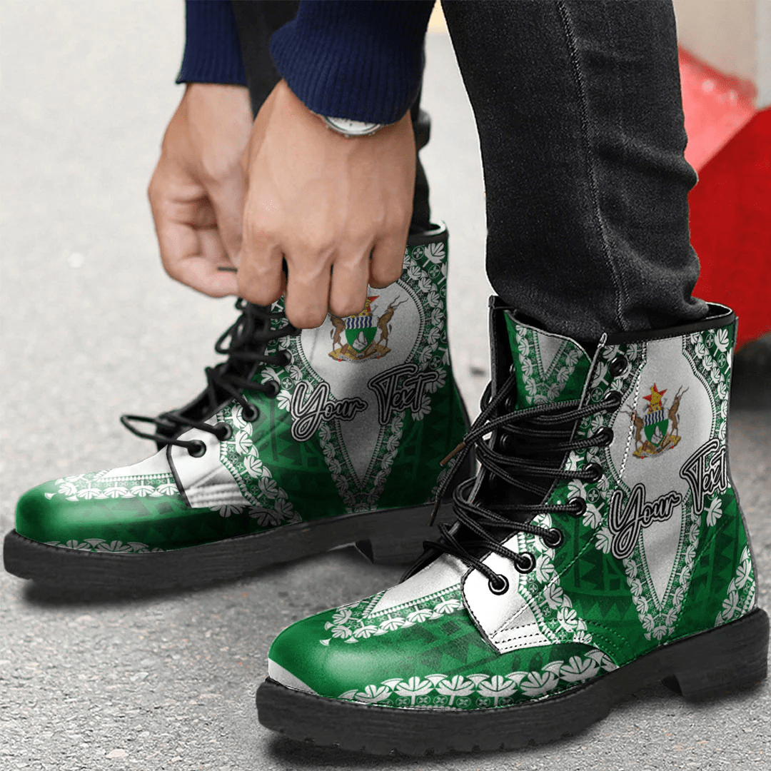 Africa Boots Sudan Green Version Leather Boots Vintage African Dashiki