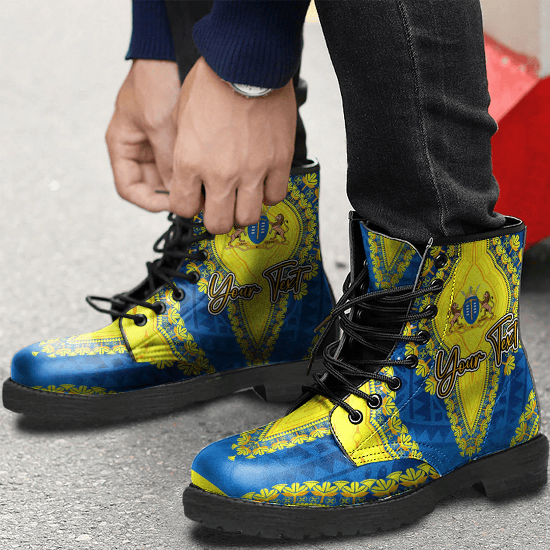 Africa Boots Gauteng Region of South Africa Leather Boots Vintage African Dashiki