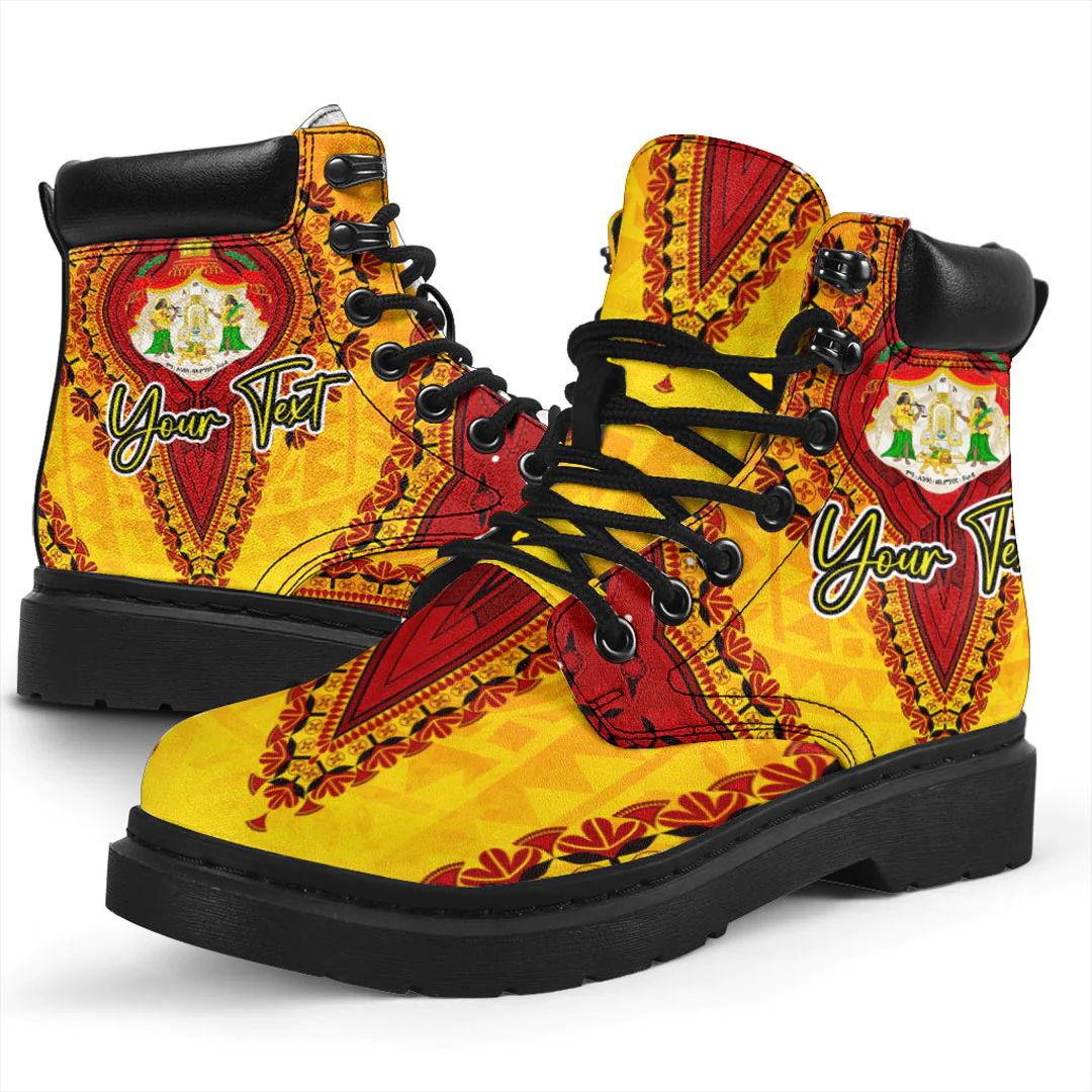 Africa Boots Oromo Yellow Verison All Season Boots Vintage African Dashiki