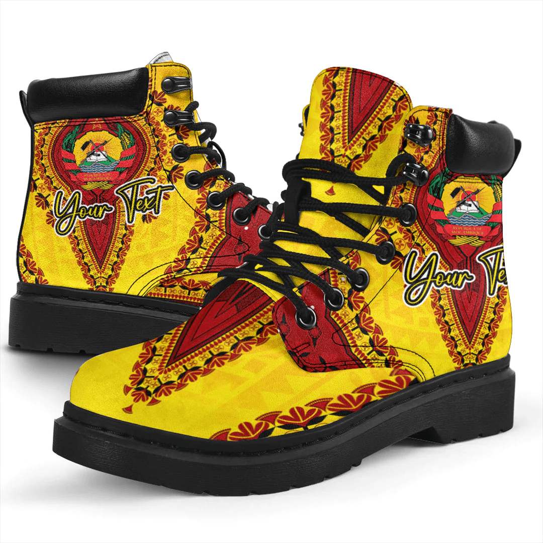 Africa Boots Mozambique Yellow Version All Season Boots Vintage African Dashiki