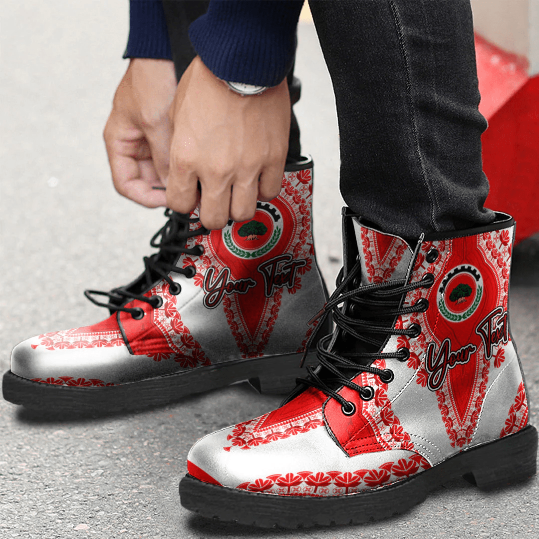Africa Boots Oromia White Version Ethiopia National Regional State Leather Boots Vintage African Dashiki
