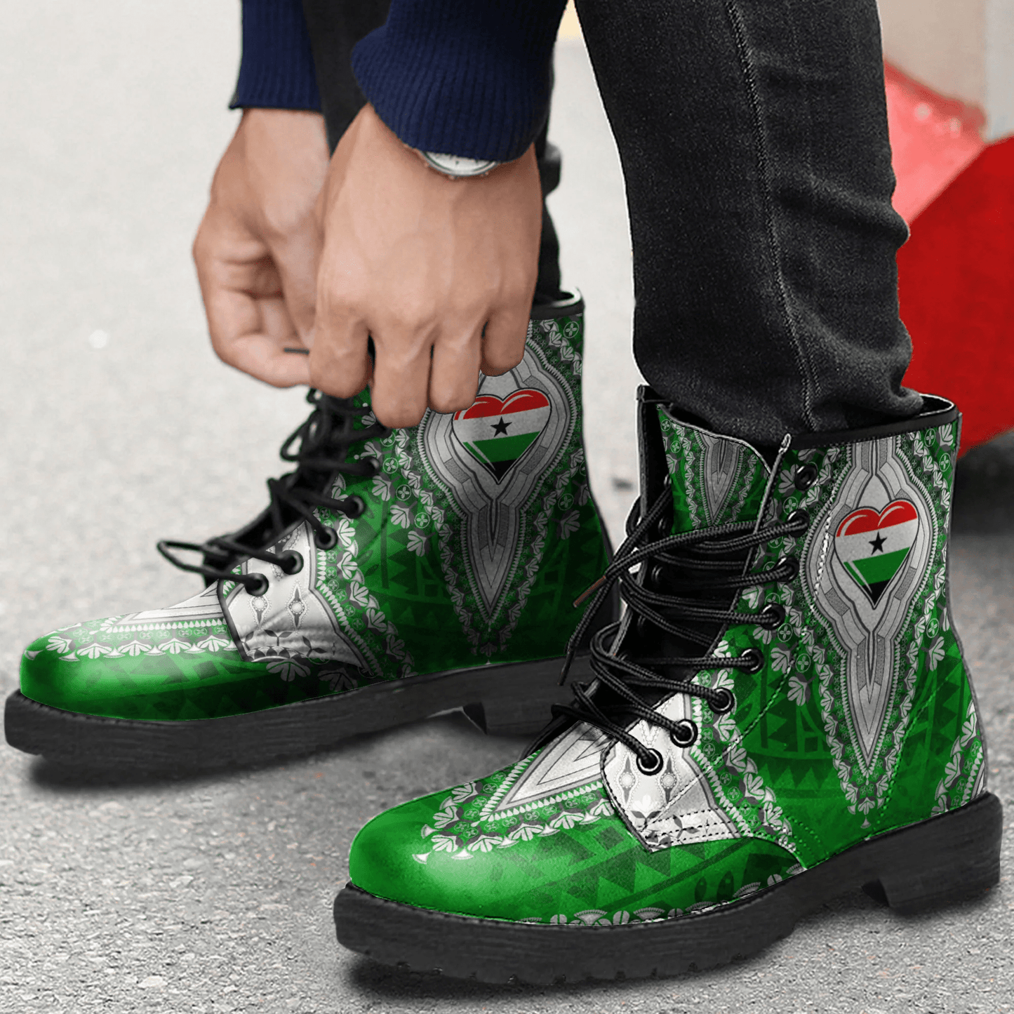 Africa Boots Gambella Ethiopia National Regional State Leather Boots Vintage African Dashiki