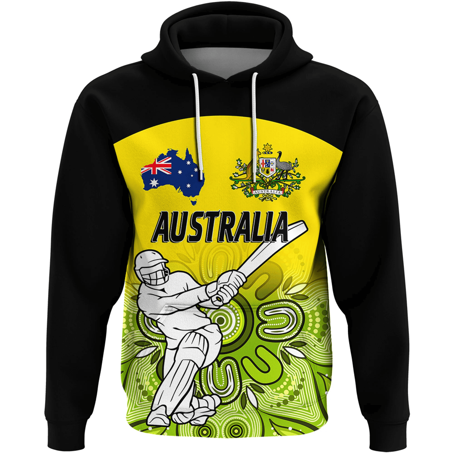 Hoodie Custom Australia Cricket Style