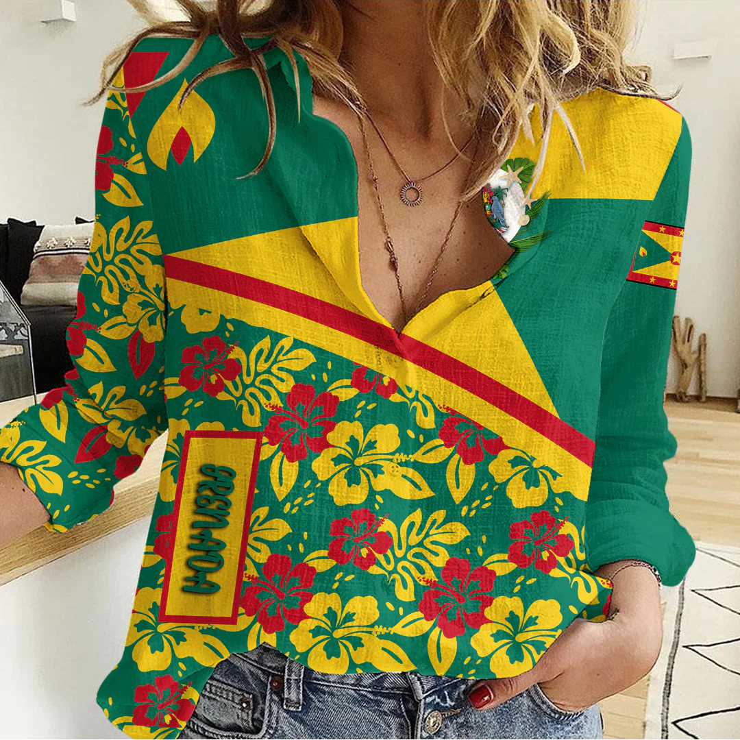 Women's Casual Shirt Grenada Summer Flower Pattern