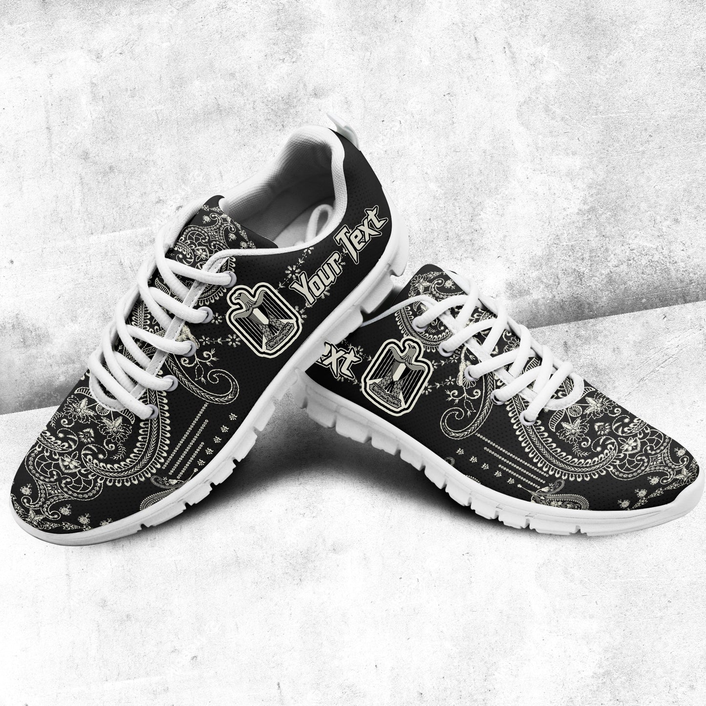 Africa Shoes Egypt Sneakers African Dashiki Art Baroque and Multi Flower