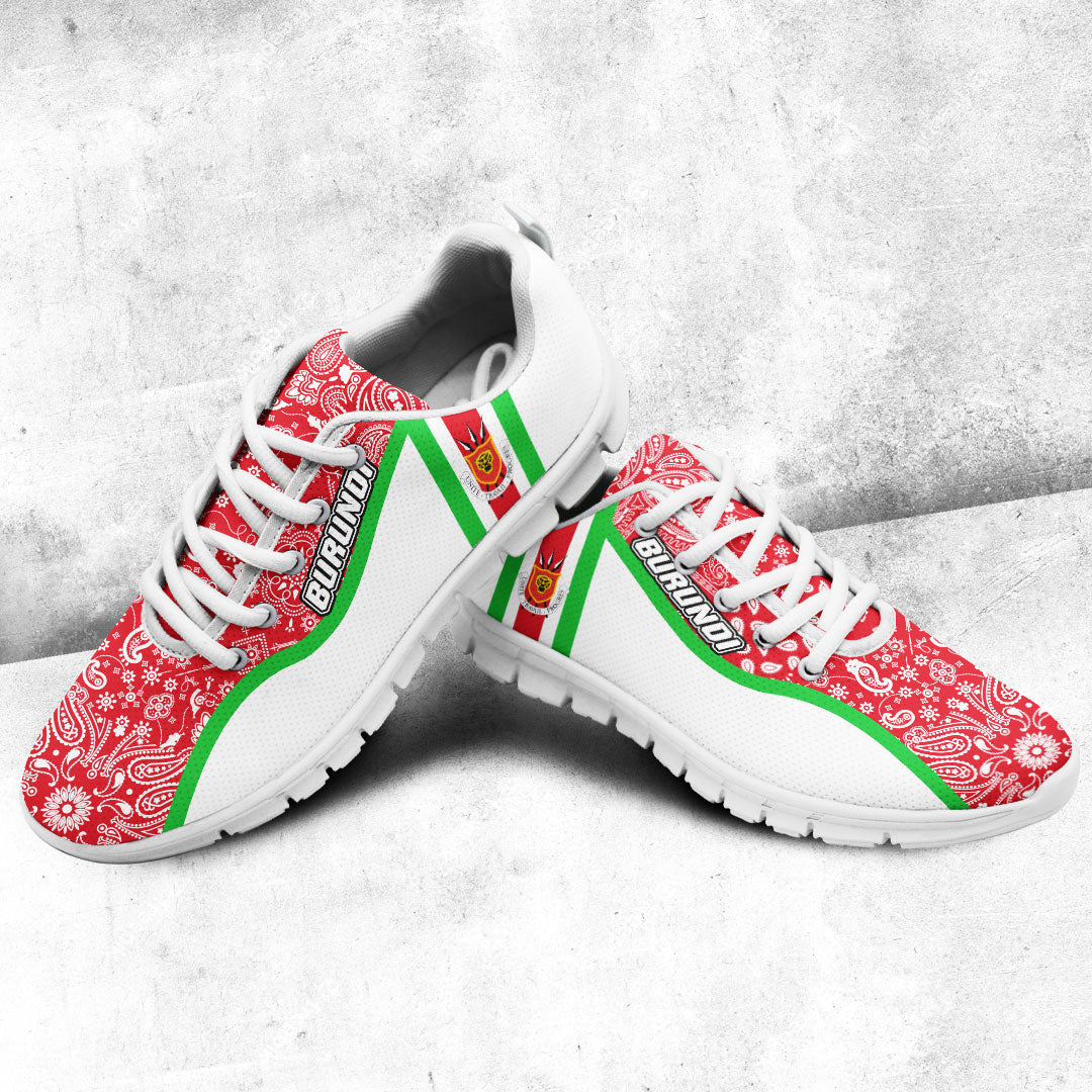 Shoes Burundi White Verison Sneakers Paisley Bandana Special Style
