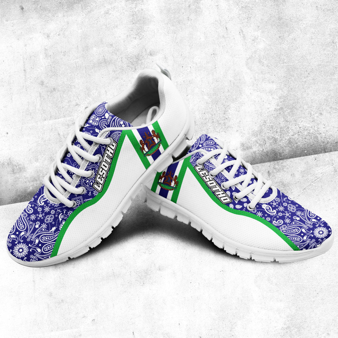 Shoes Lesotho White Version Sneakers Paisley Bandana Special Style