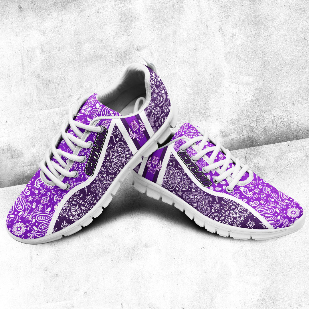 Shoes Scotland Purple Version Sneakers Paisley Bandana Special Style