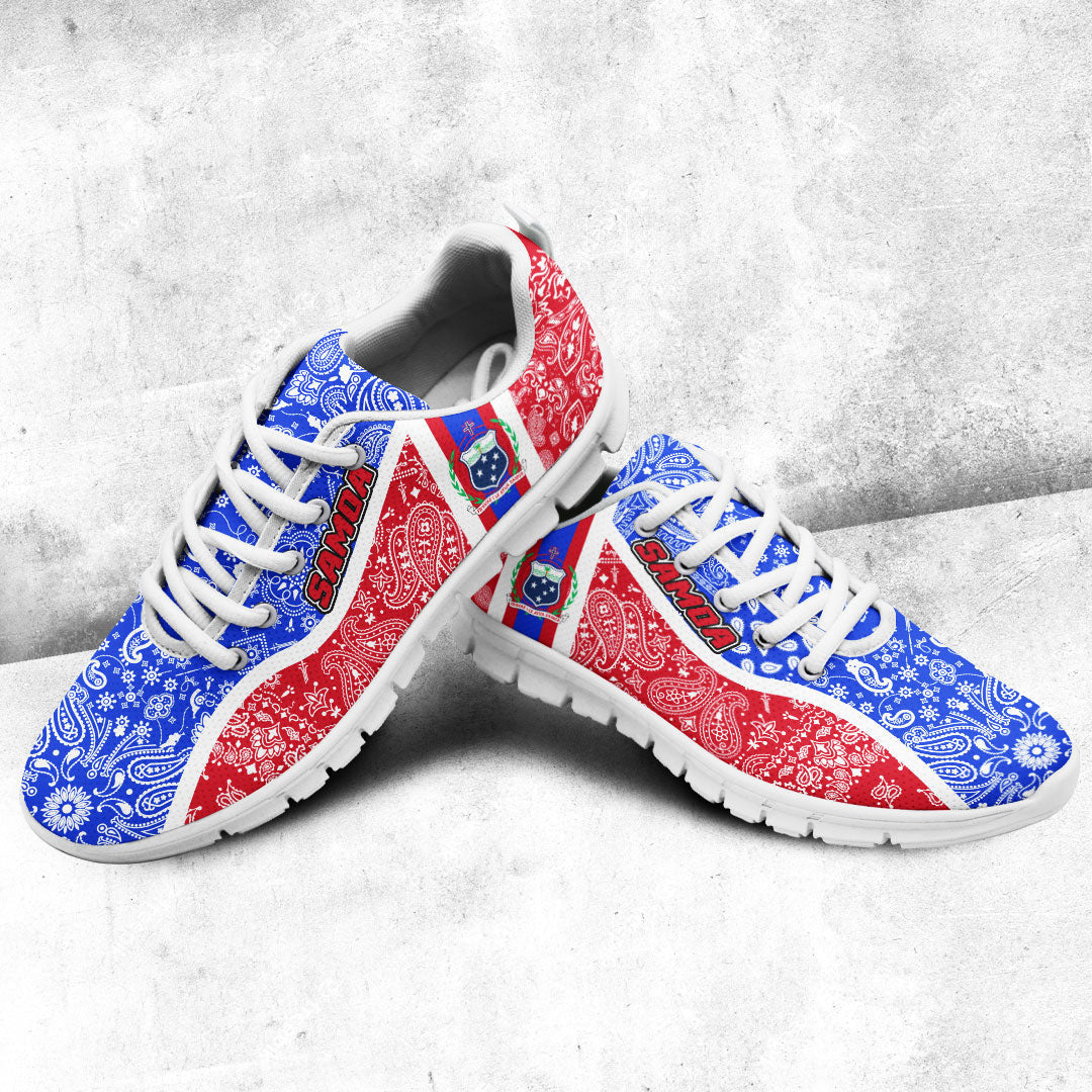 Shoes Samoa Red Version Sneakers Paisley Bandana Special Style