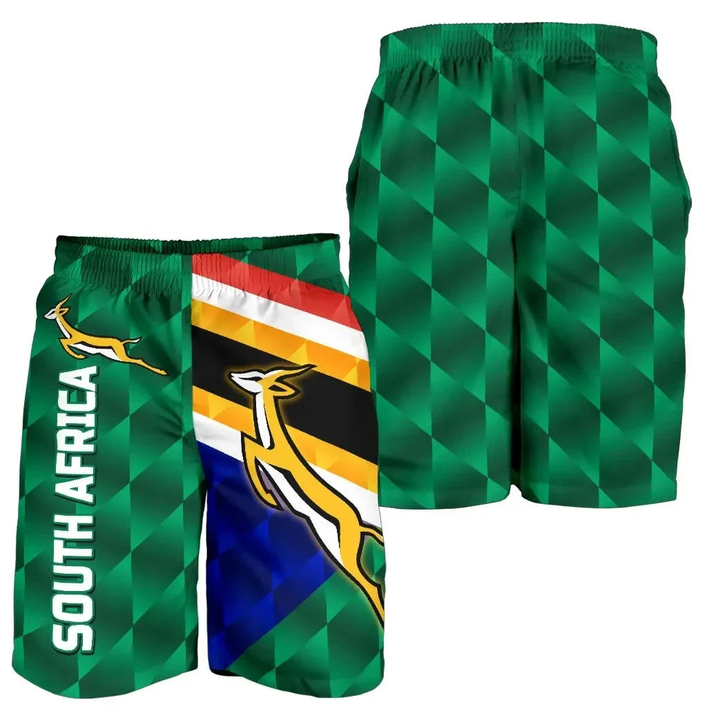 Short South Africa Men Shorts Springboks Rugby Sporty Style