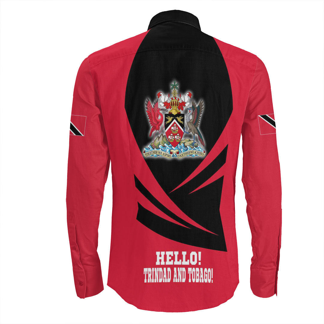 Clothing Trinidad And Tobago Bincjou Coat Of Arms Long Sleeve Button Shirt