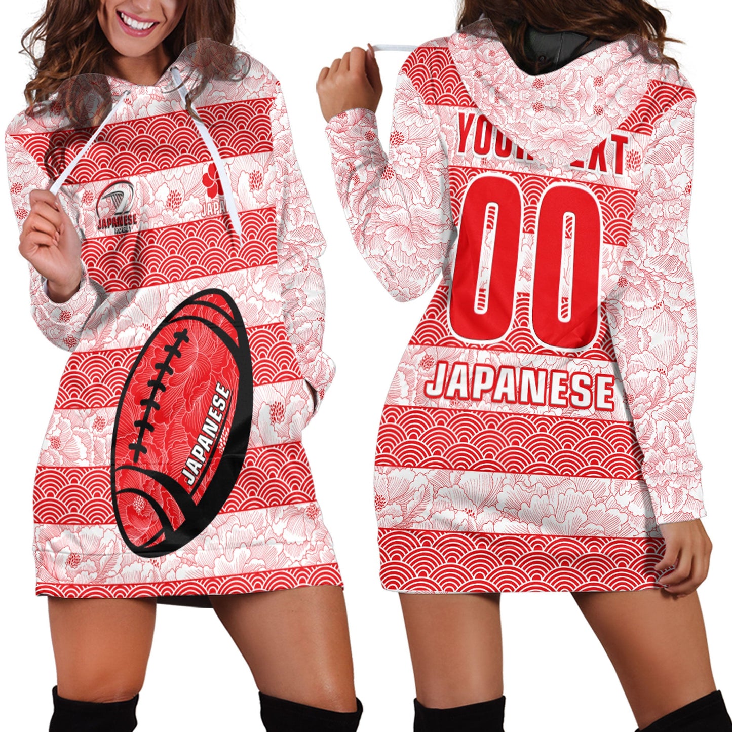 Hoodie Dress Custom Japanese Rugby Style