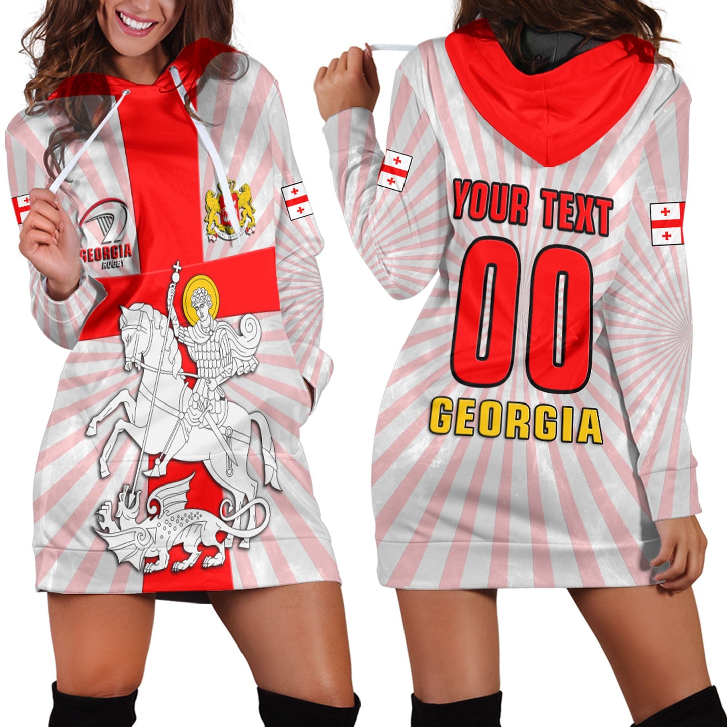 Hoodie Dress Custom Geogria Rugby Style