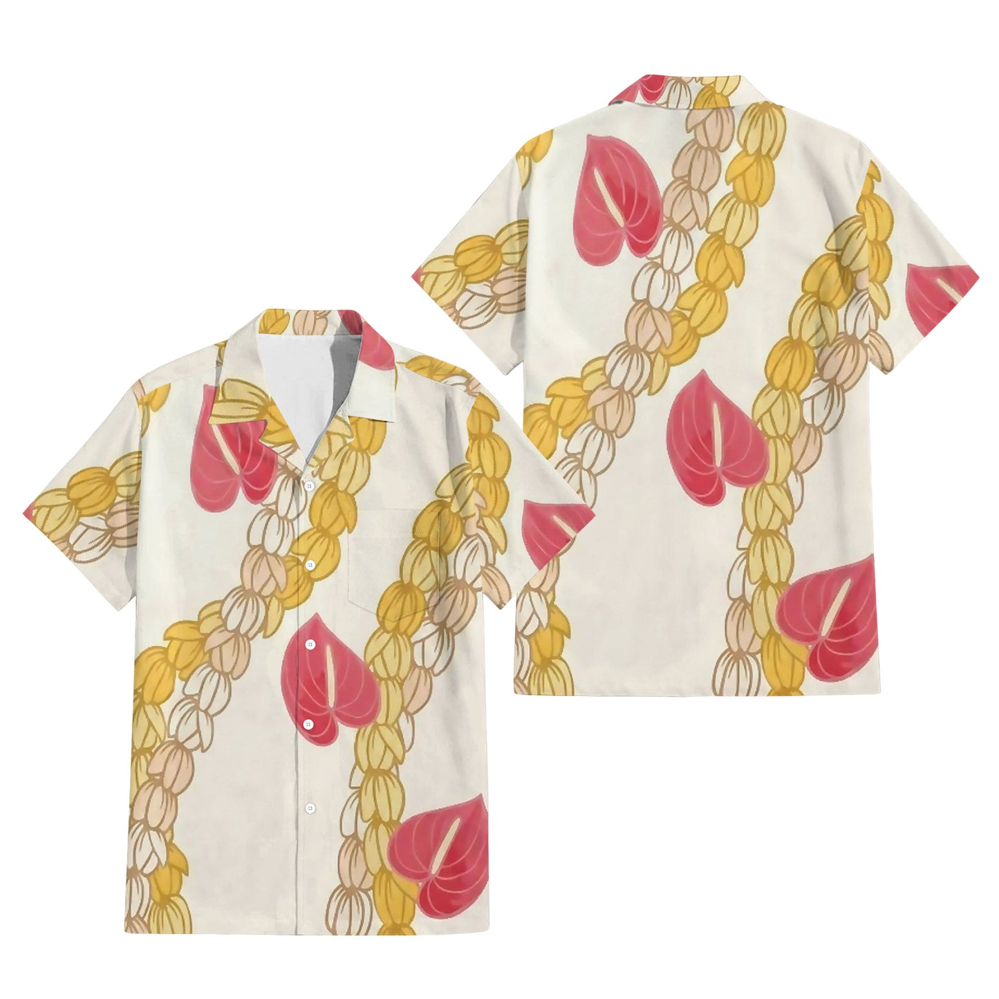 Puakenikeni Pikake Lei Curve Lei Flower Matching Outfit For Couple Island White Puletasi Dress And Shirt