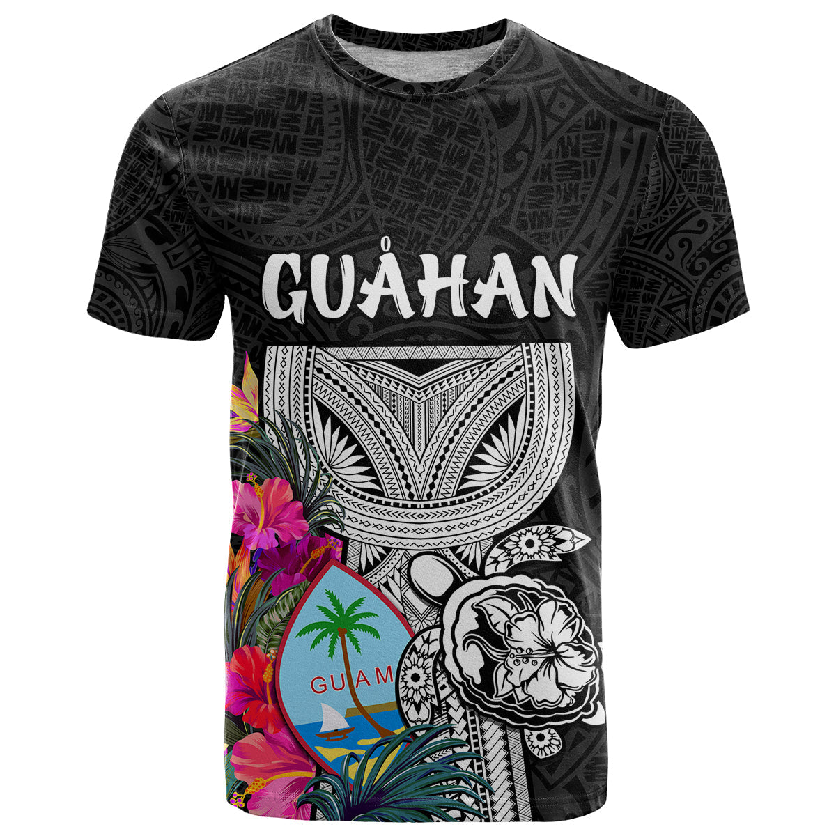 Guam Tribal Latte Stone Tropical T Shirt