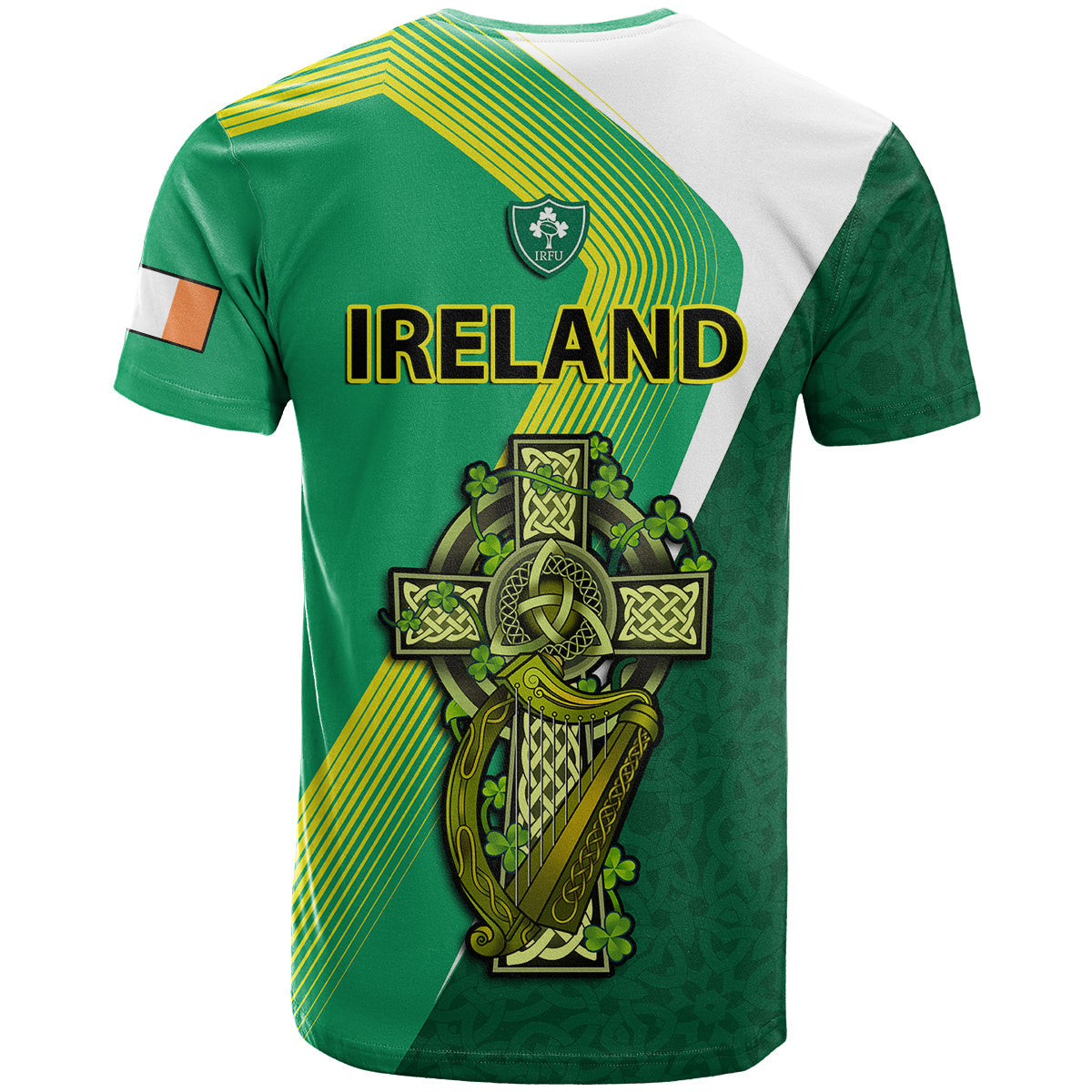 Ireland Rugby 7s Celtic Cross Shamrock T Shirt