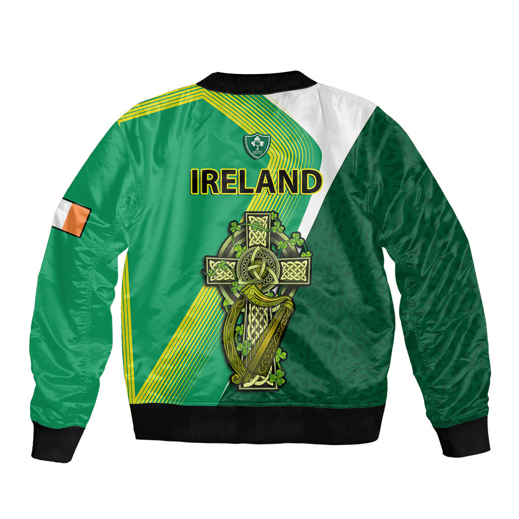Ireland Rugby 7s Celtic Cross Shamrock Bomber Jacket