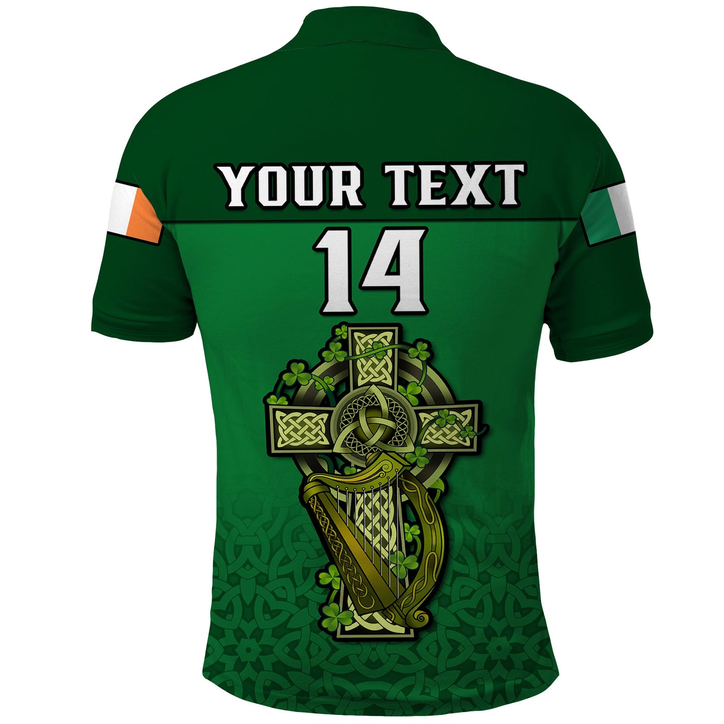 (Custom Text And Number) Ireland Rugby 2023 Champions Six Nations Irish Proud Polo Shirt
