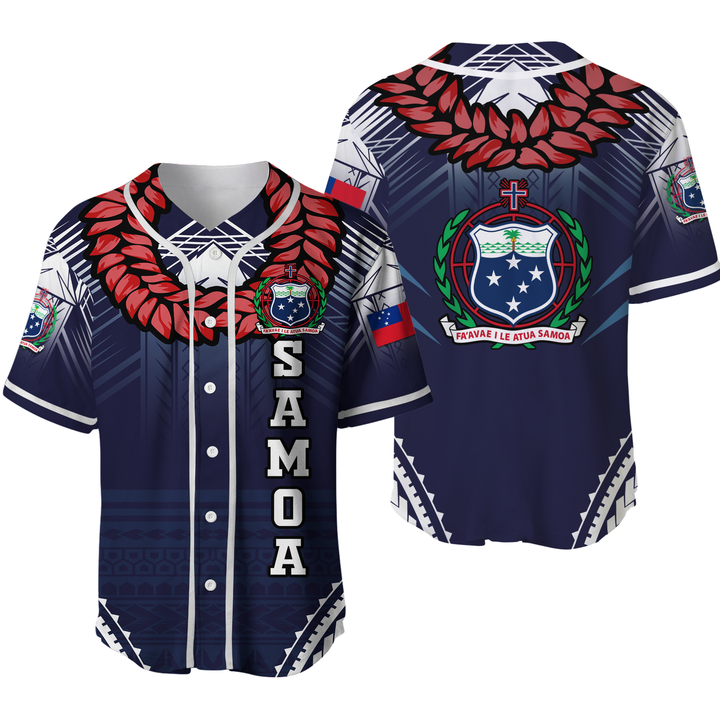 Samoan Ula Fala Art Baseball Jersey