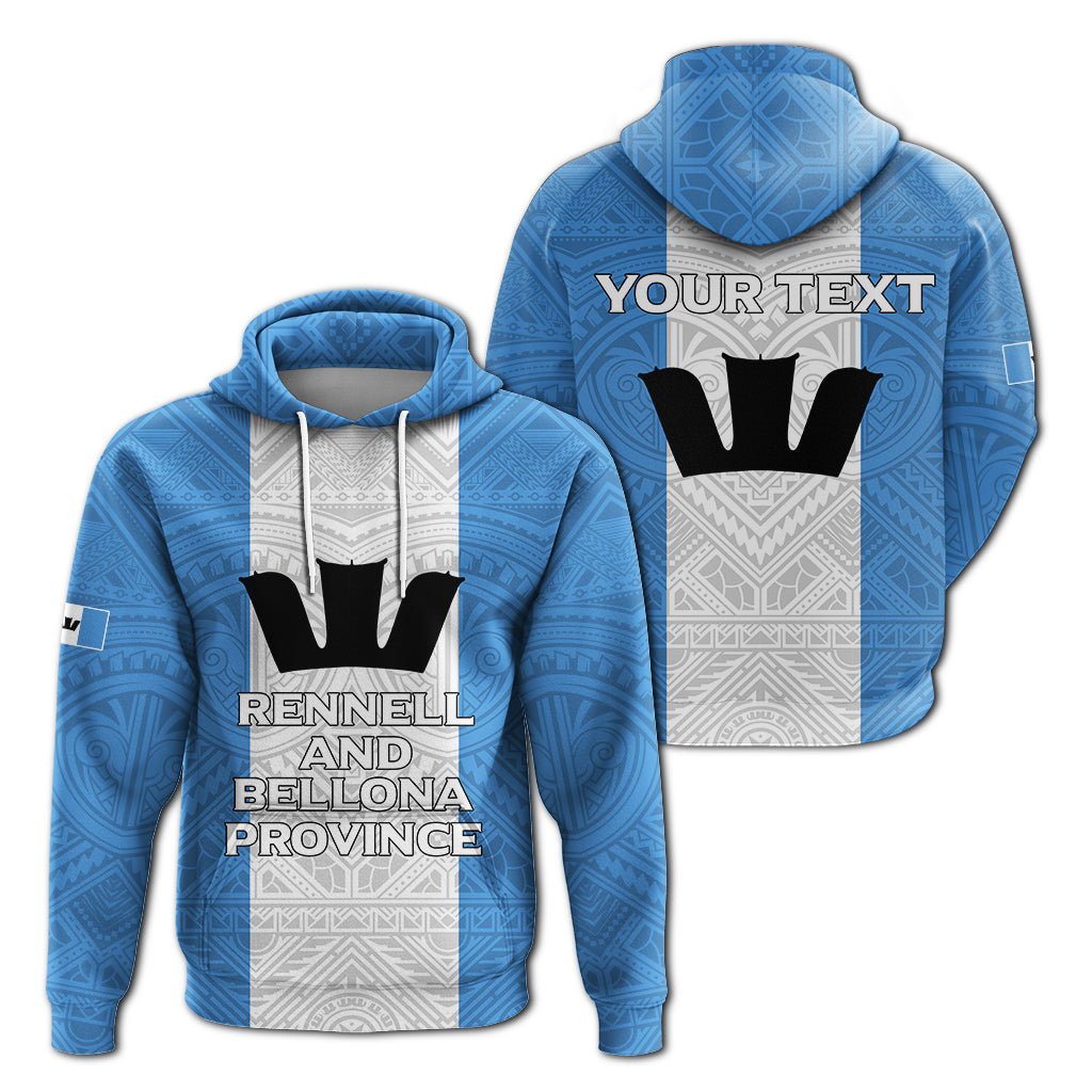 ( Personalised) Solomon Islands Rennell and Bellona Province Hoodie Tribal Pattern