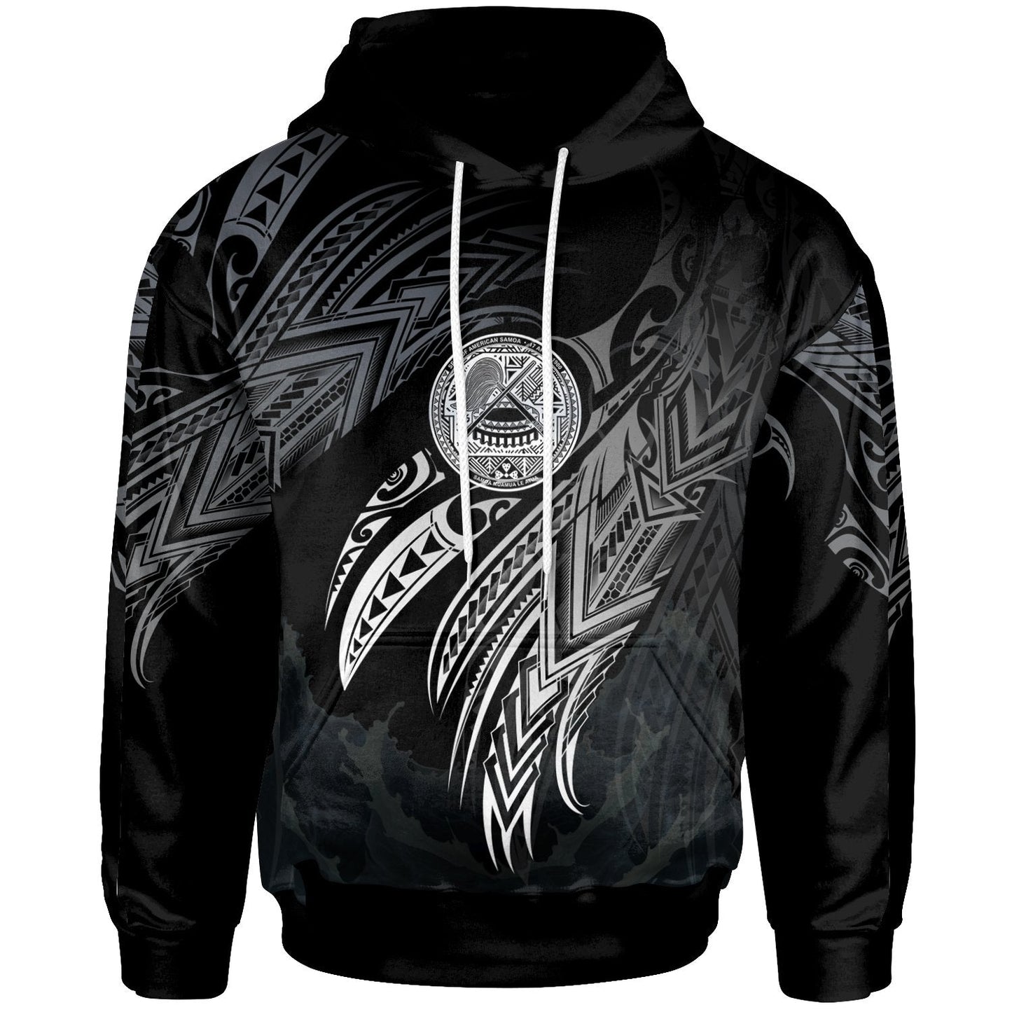 American Samoa Polynesian Hoodie Legend White Version