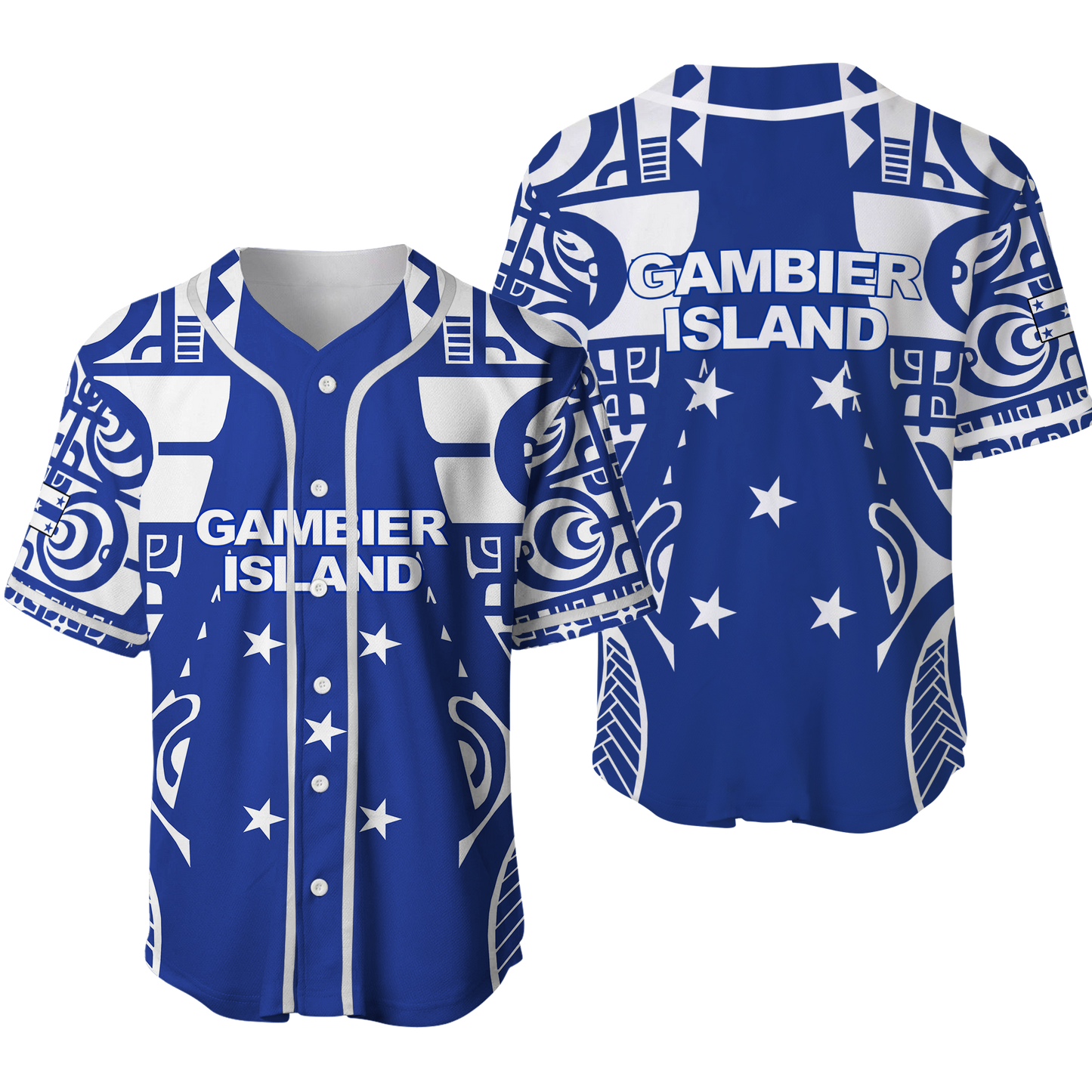 Gambier Islands Tribal Baseball Jersey