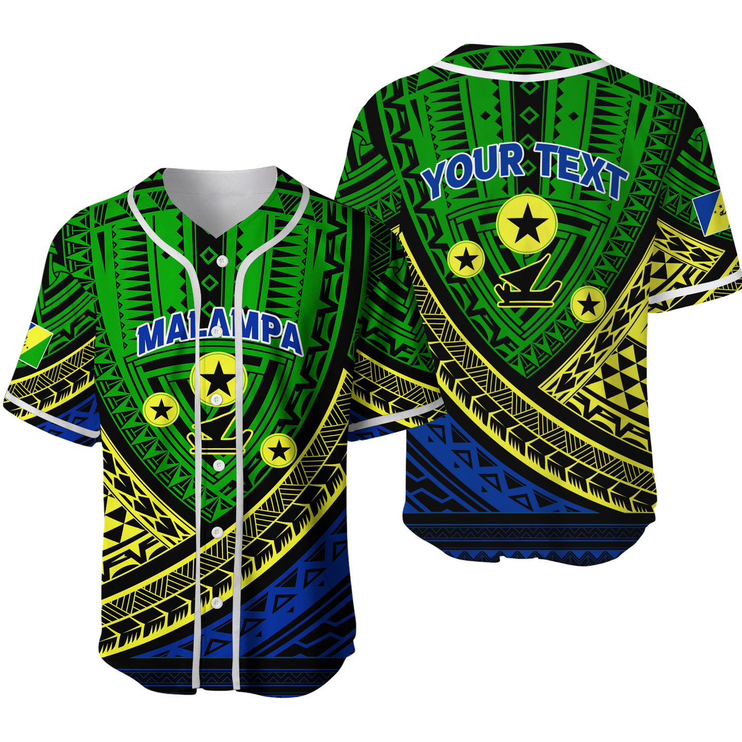 (Custom Personalised) Vanuatu Malampa Province Tribal Pattern Baseball Jersey