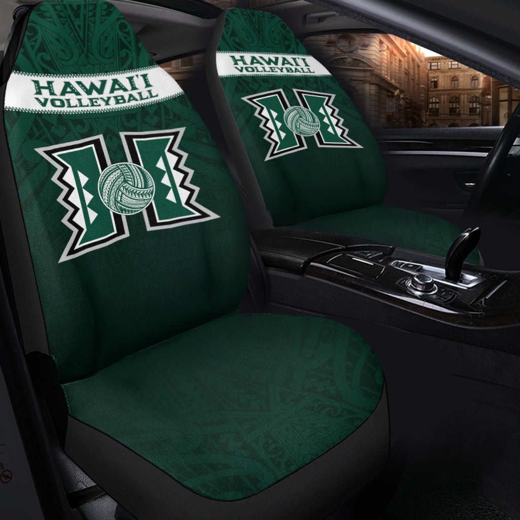 Hawaii Volleyball Green Warrior Car Seat Covers