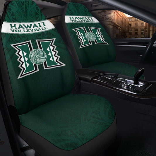 Hawaii Volleyball Green Warrior Car Seat Covers