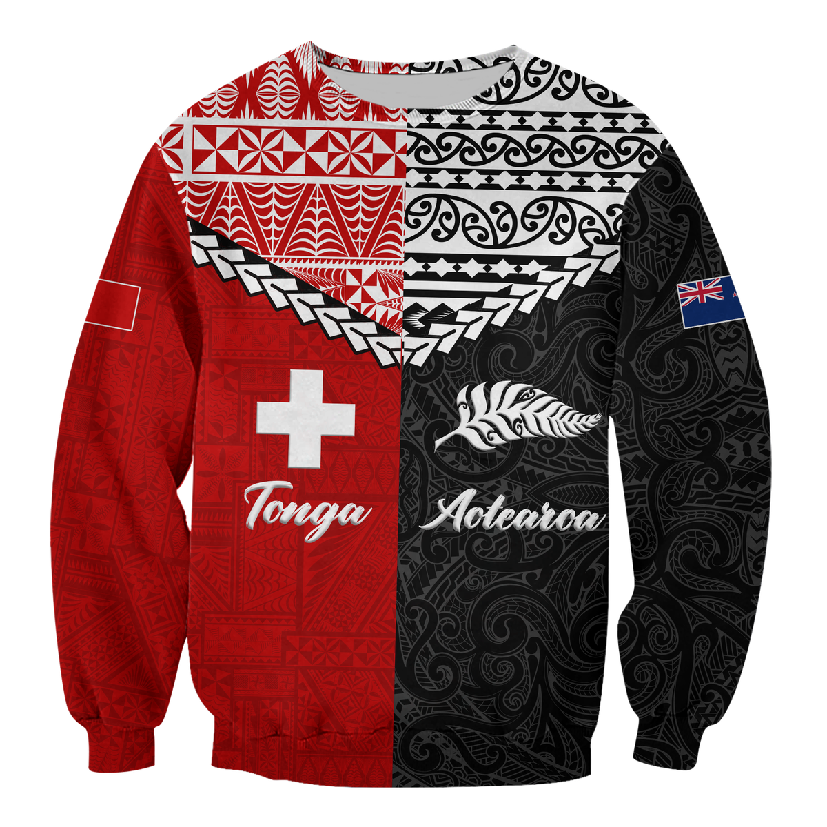 Tonga Combine New Zealand Maori Aotearoa Heritage Sweatshirt