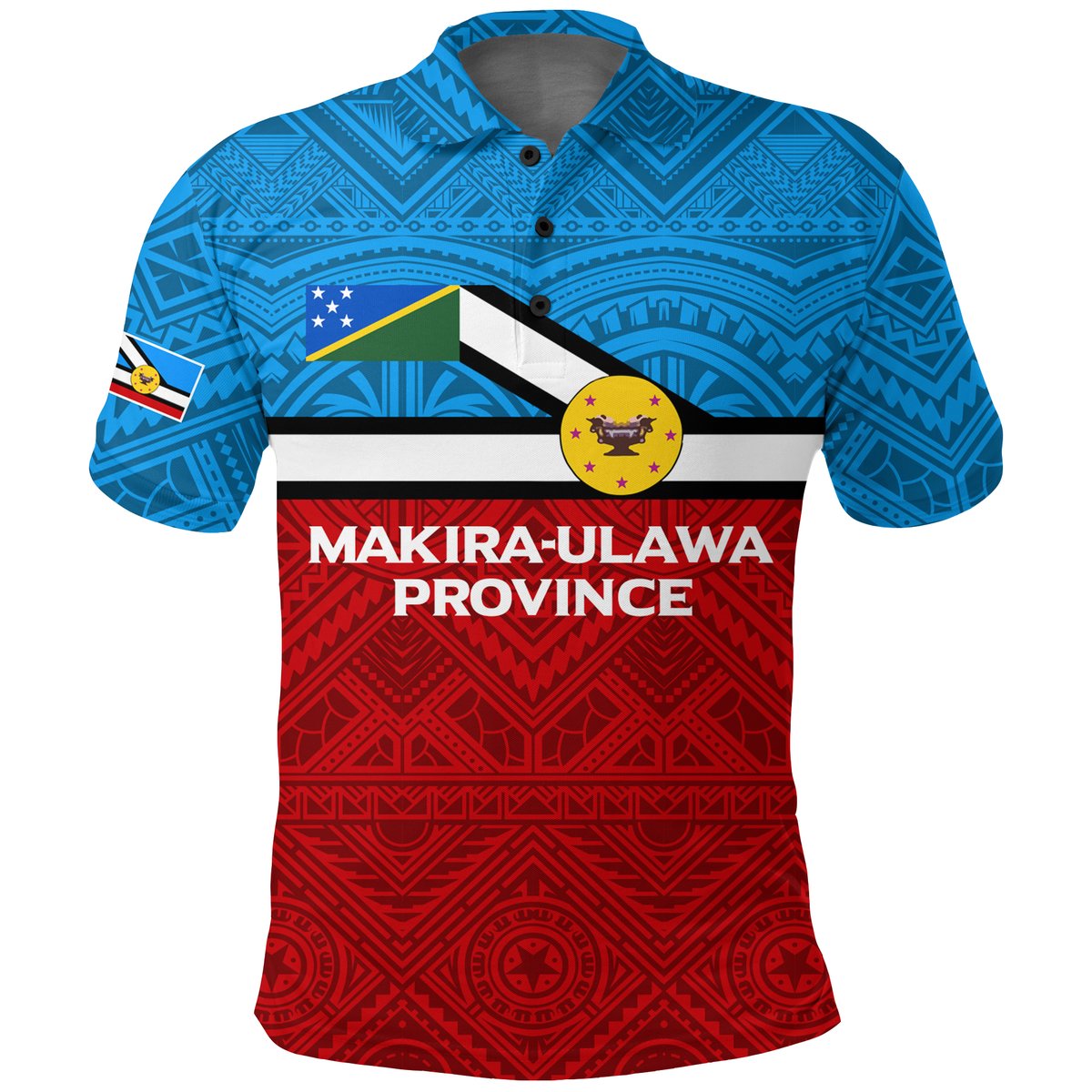 Solomon Islands Makira - Ulawa Province Polo Shirt - Tribal Pattern Shirt