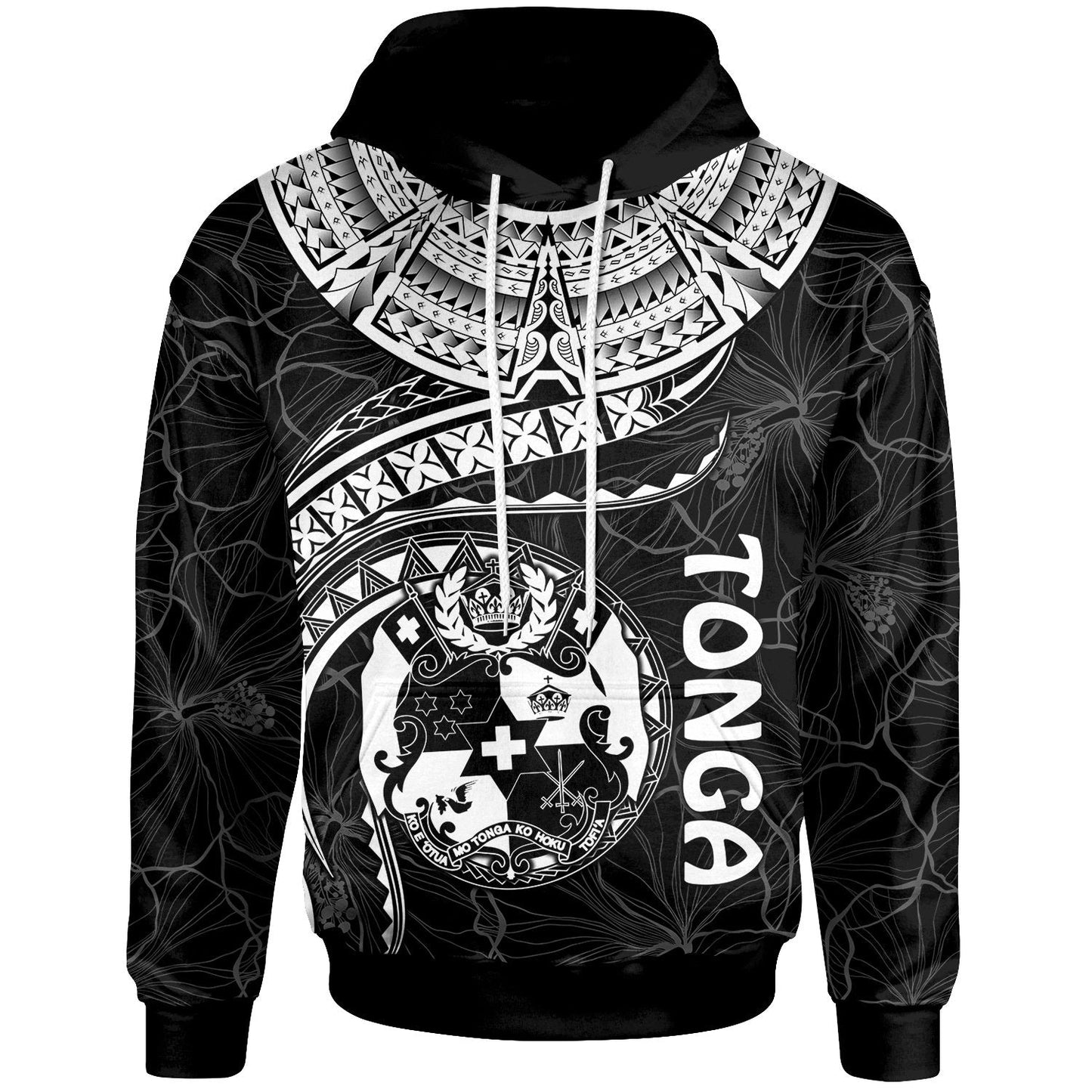 Tonga Polynesian Hoodie Tonga Waves (White)