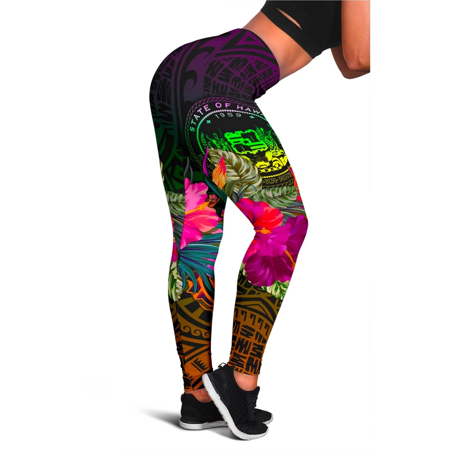Polynesian Hawaii Women's Leggings - Summer Hibiscus