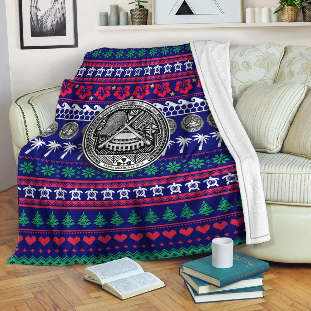 American Samoa Christmas Blanket Ugly Christmas