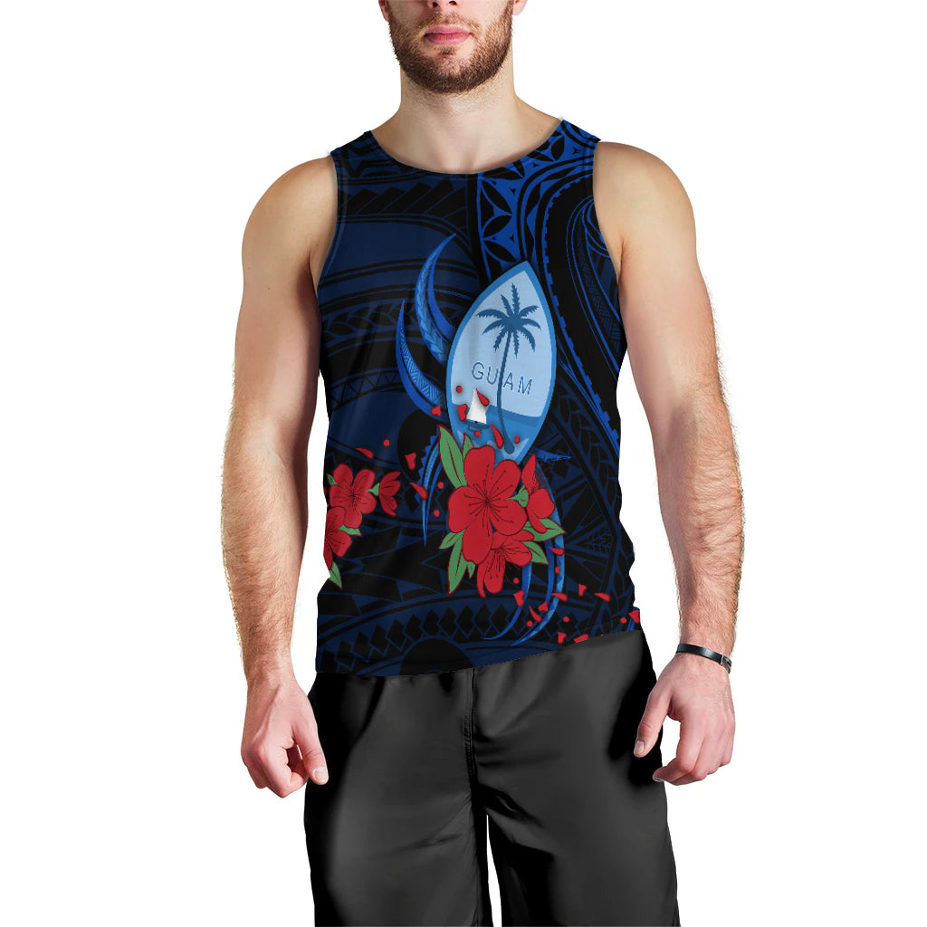Guam Men Tank Top Polynesian Flowers