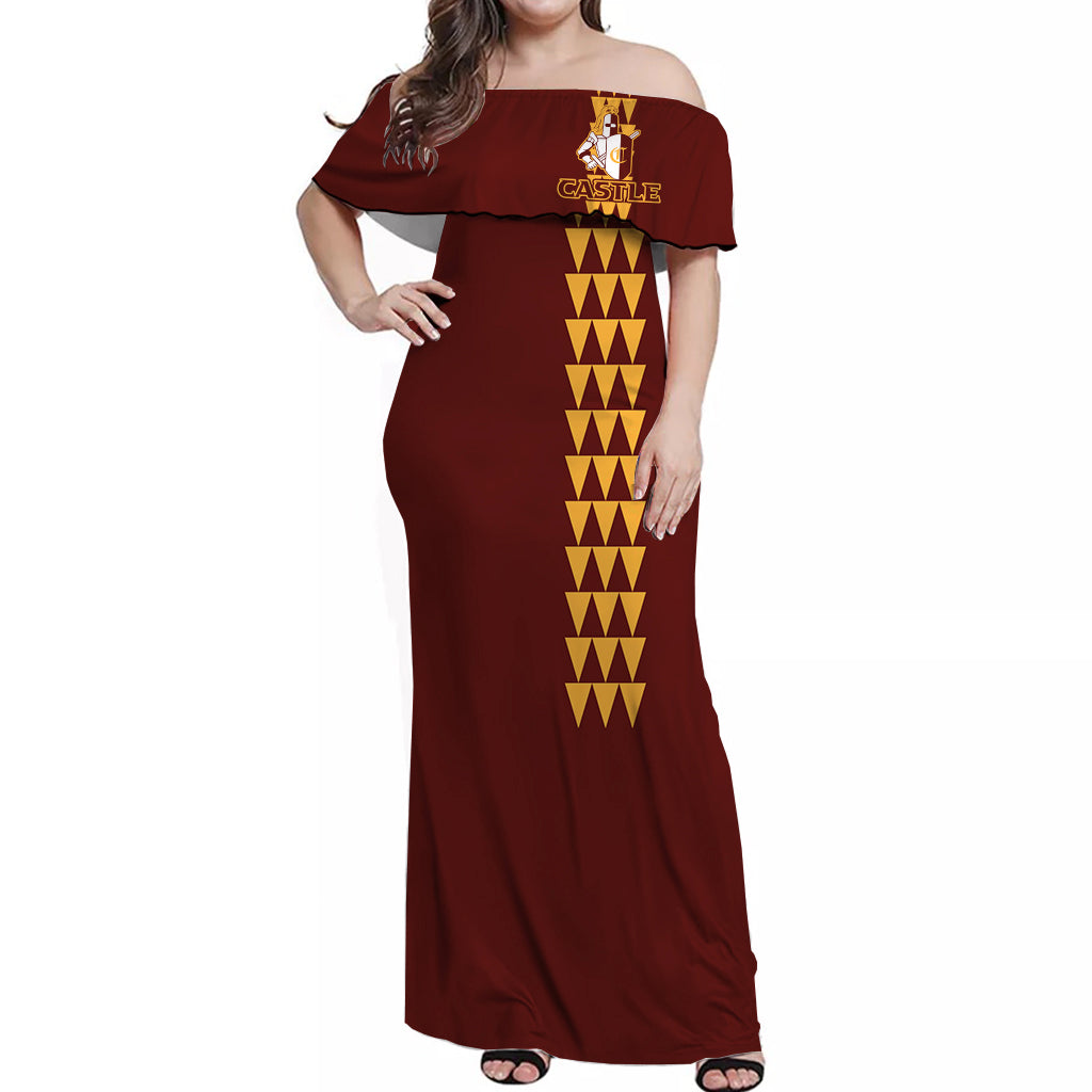 Castle High School Tattoo Tribal Off Shoulder Dress Ver01