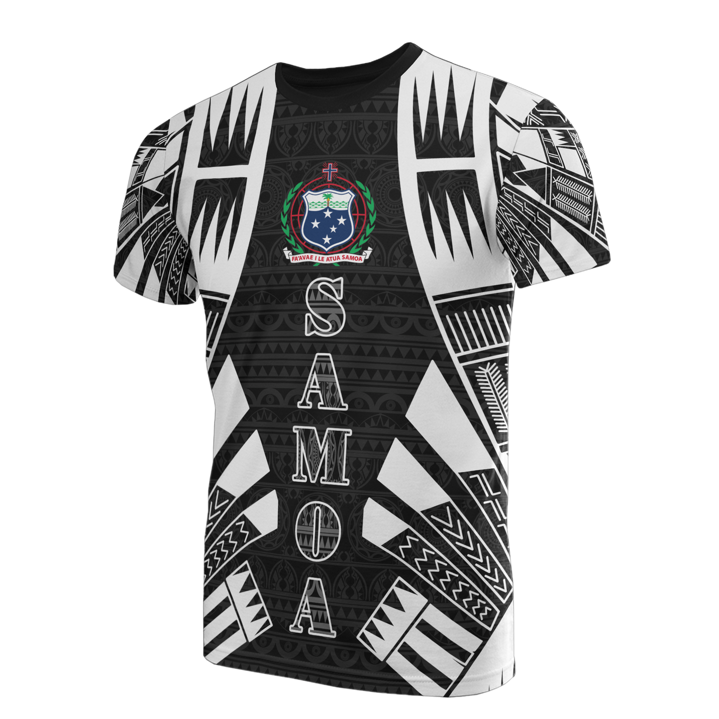 Samoa T Shirt Samoa Coat Of Arms Polynesian Tattoo Style