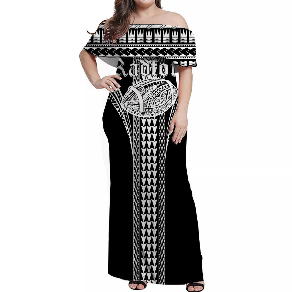 Hawaii Radford High School Off Shoulder Long Dress