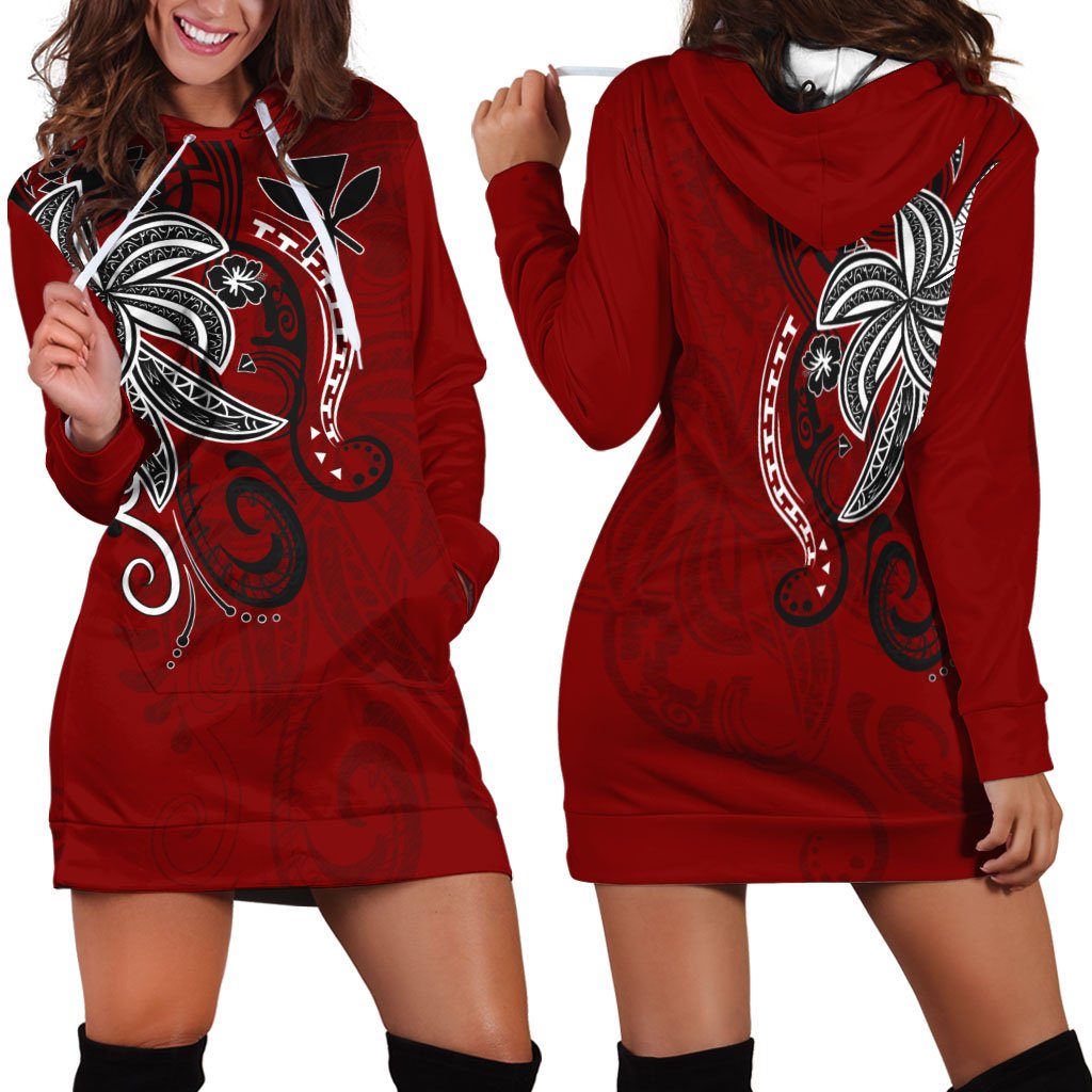 Hawaii Kanaka Maoli Hoodie Dress Abstract Style