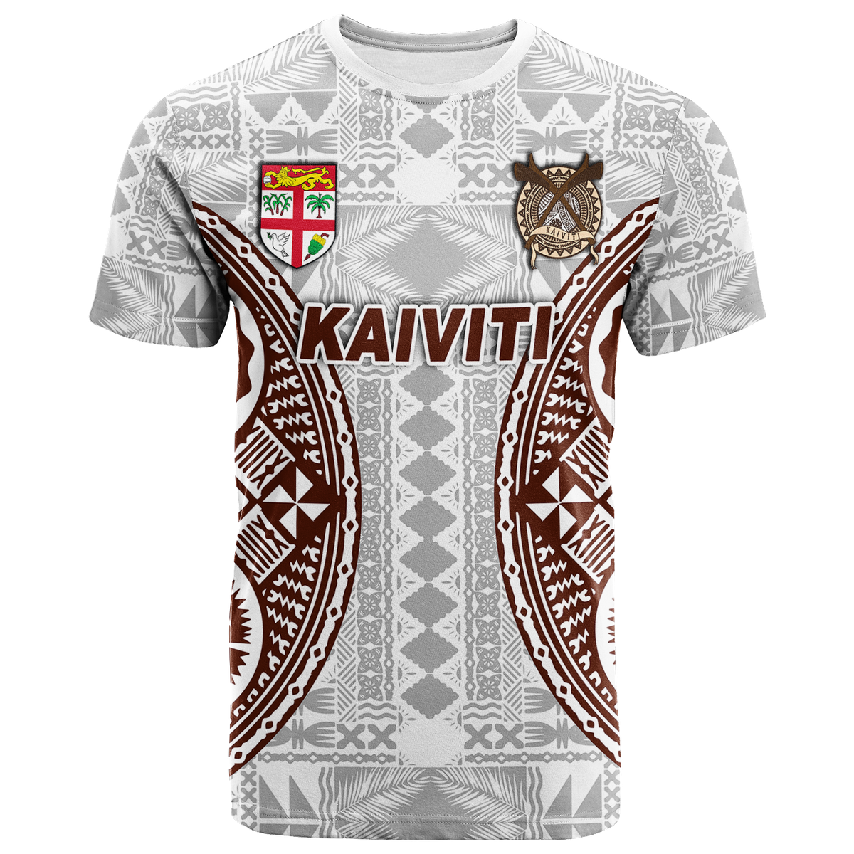 Fiji Kaiviti Tapa Pattern T Shirt 2