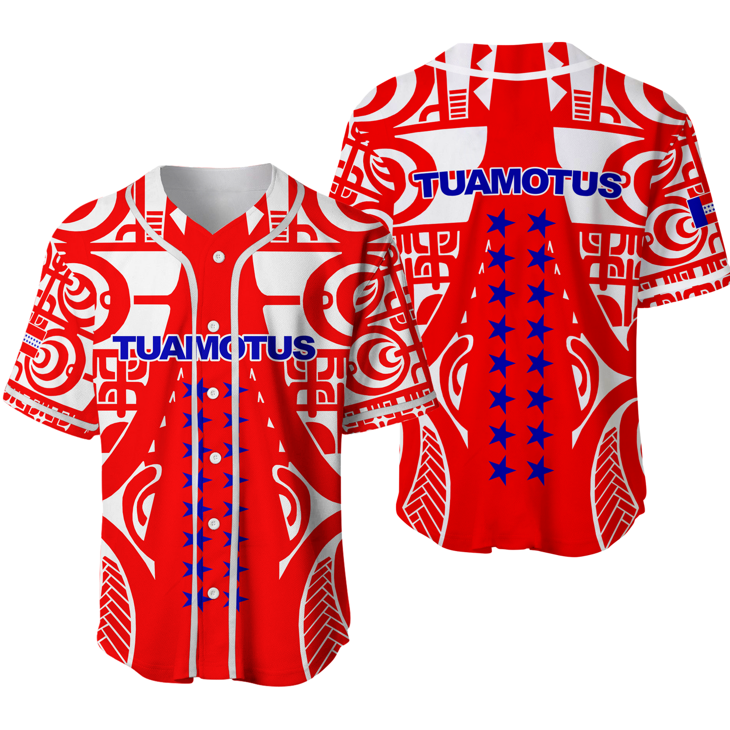 Tuamotu Archipelago Tribal Tattoo Baseball Jersey