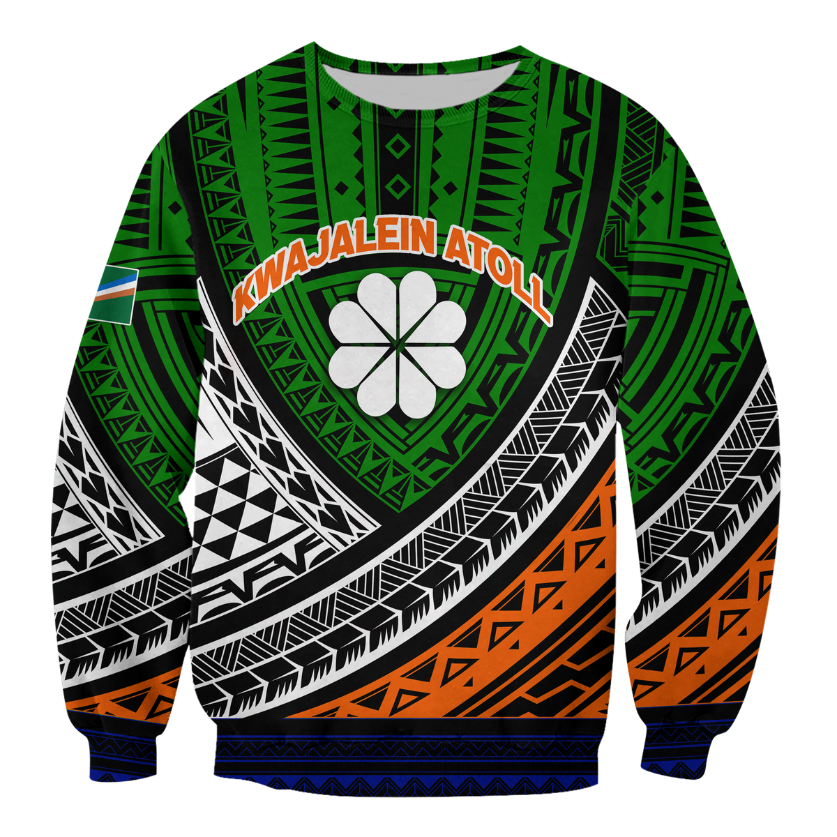 Kwajalein Atoll Tribal Pattern Sweatshirt