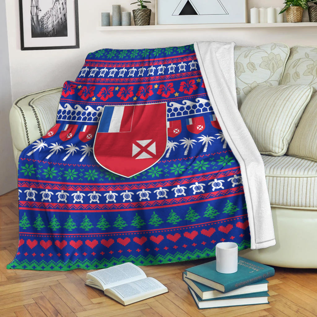 Wallis and Futuna Christmas Blanket Ugly Christmas