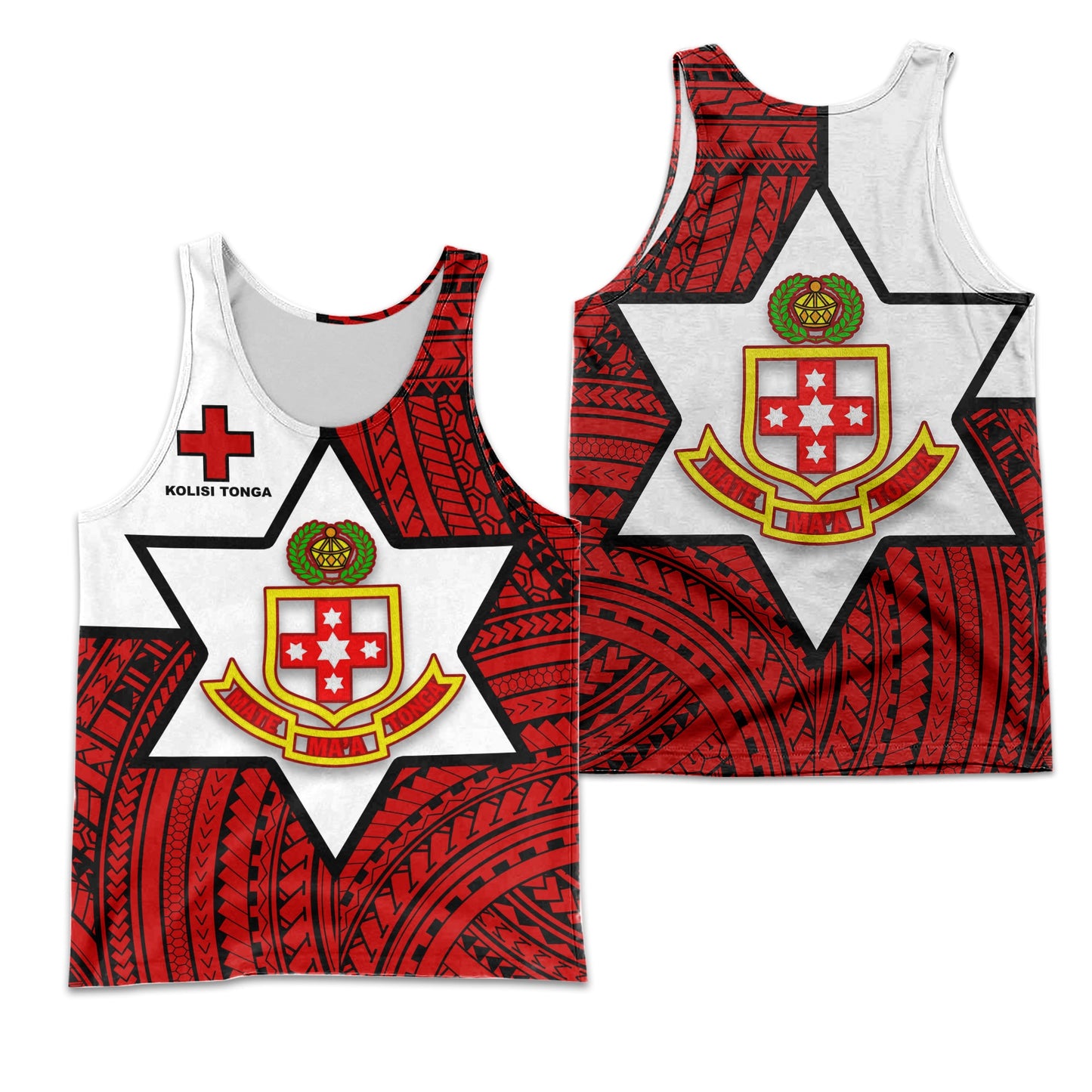 Kolisi Tonga Men's Tank Top Mate Ma'a Tonga Red Original
