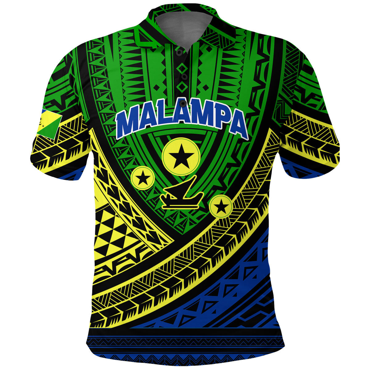 Vanuatu Malampa Province Tribal Pattern Polo Shirt
