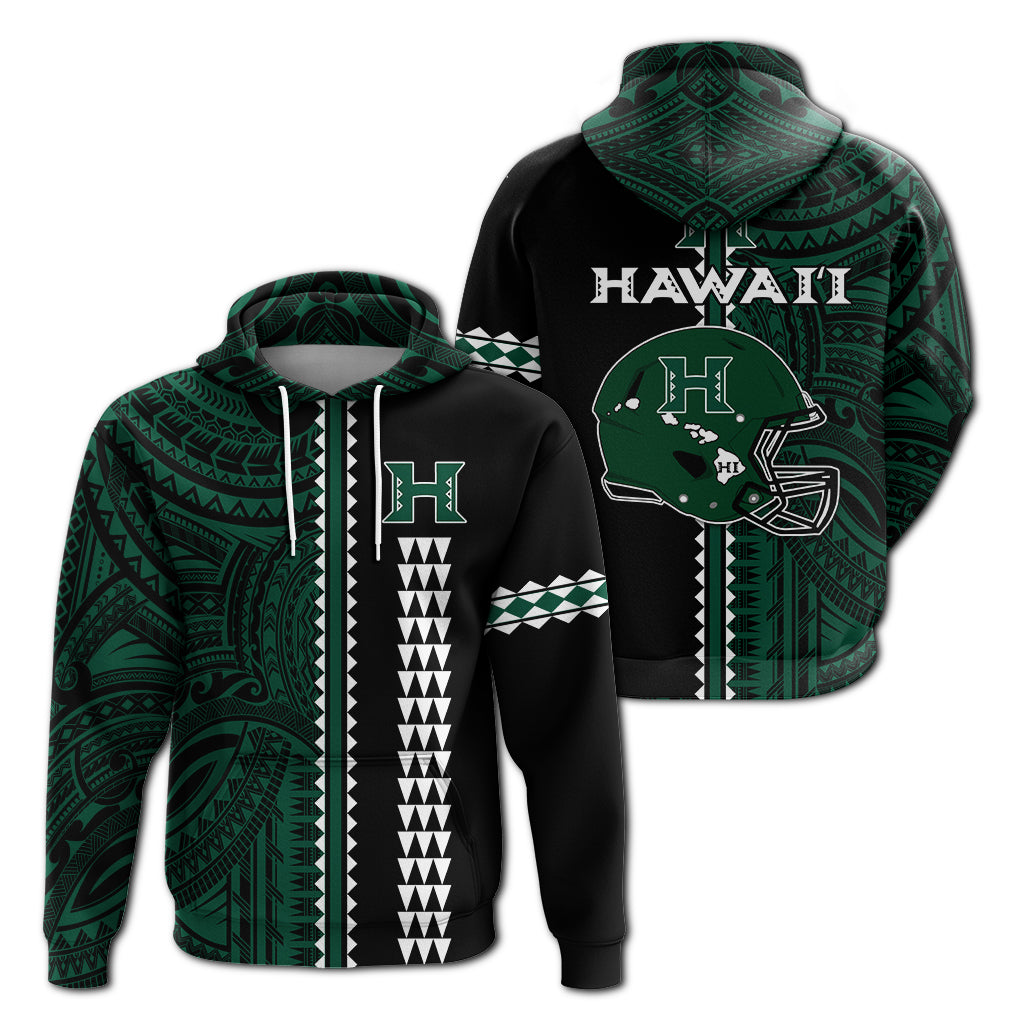 Hawaii Kakau Warrior Football Hoodie Rainbow -