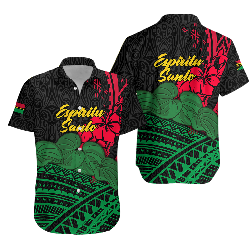 Vanuatu Espiritu Santo Hawaiian Shirt - Kava With Hibiscus -