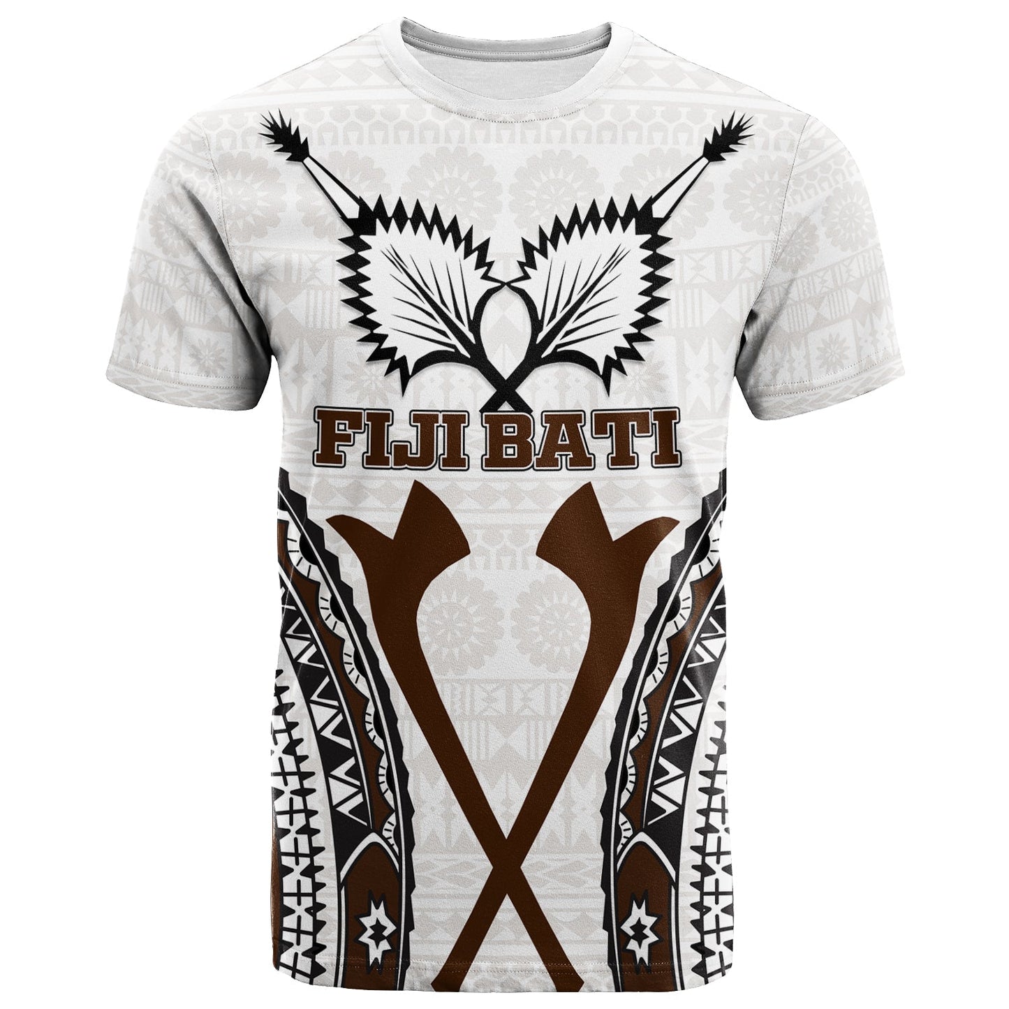 Fiji Bati Tapa Pattern T Shirt 2