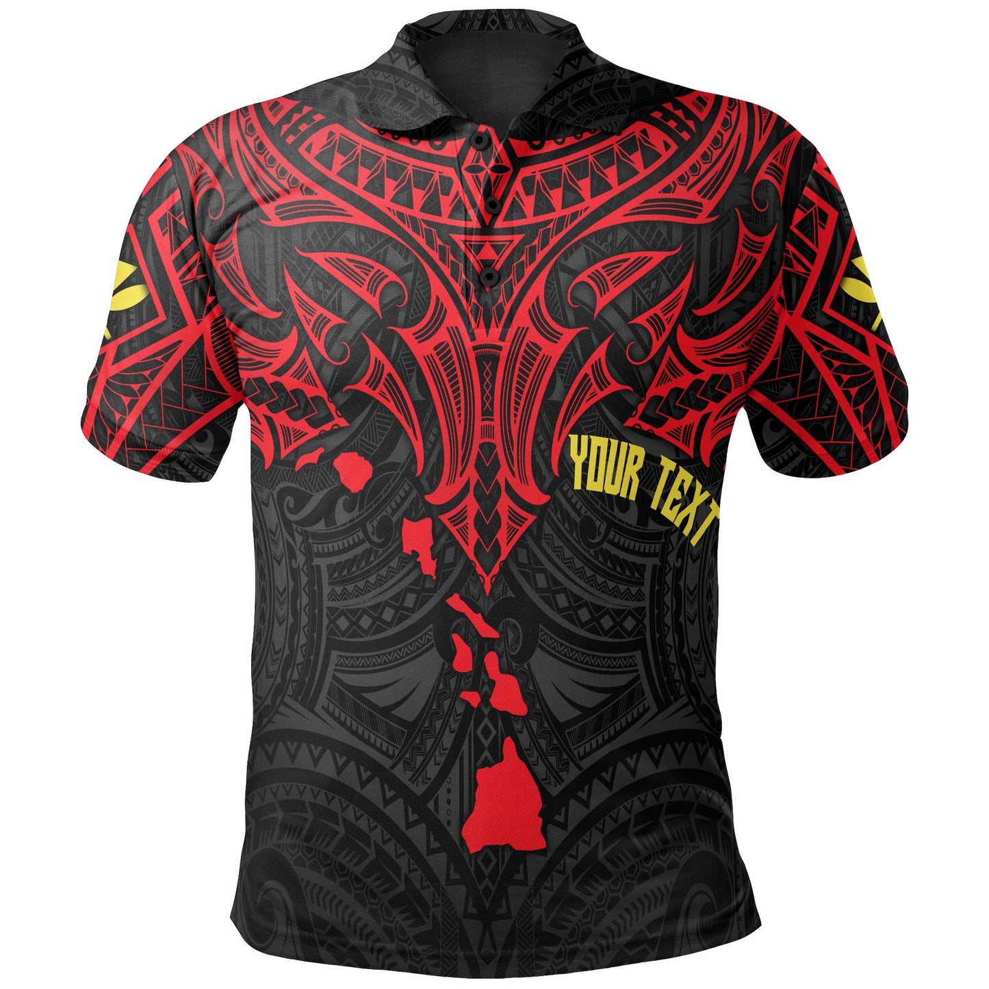 Hawaii Custom Personalised Polo Shirt - Polynesian Whale Tail