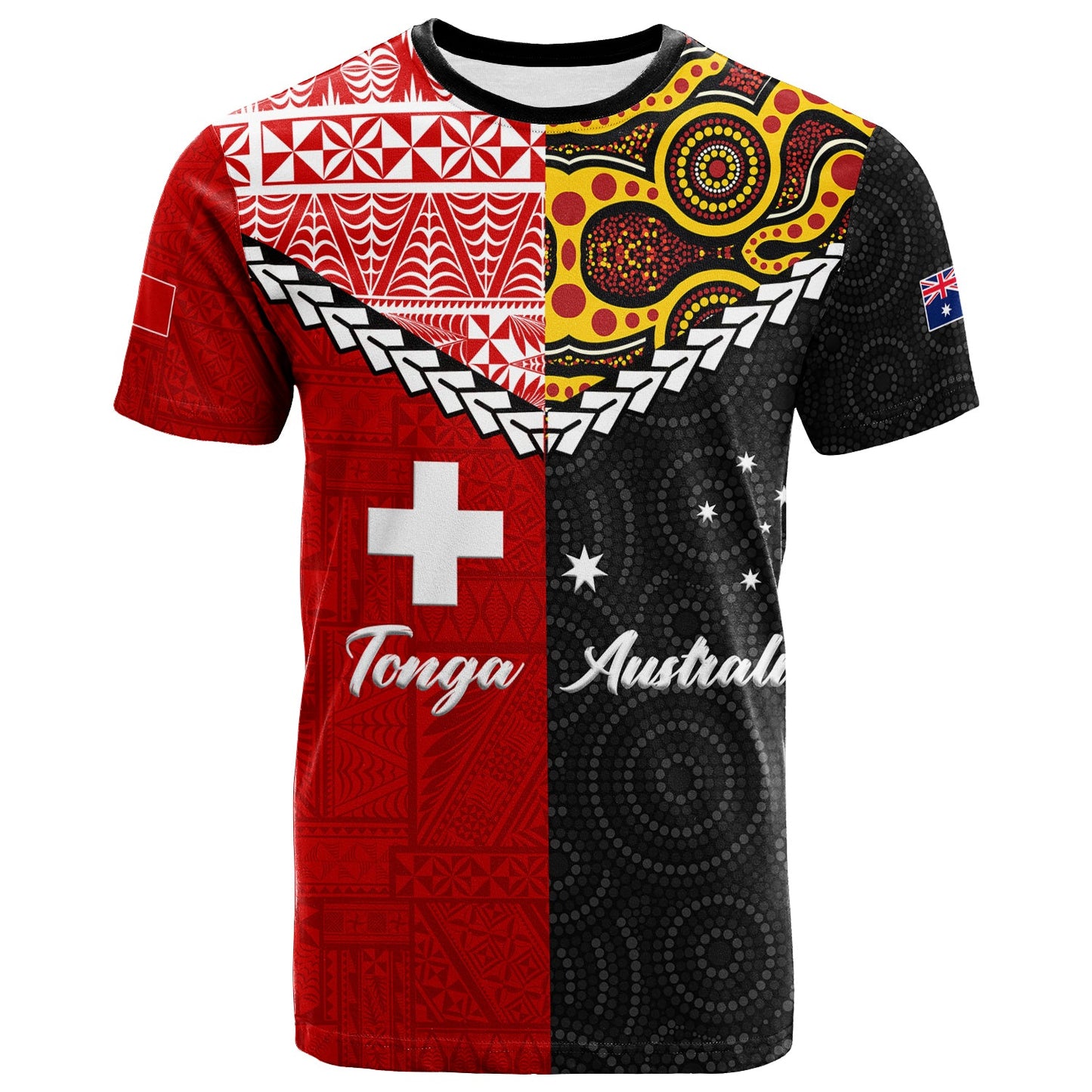 Tonga Combine Australia Aboriginal Heritage T - Shirt -